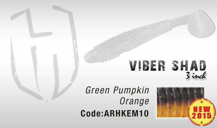 Herakles Viber Shad 3,8" colore GREEN PUMPKIN ORANGE
